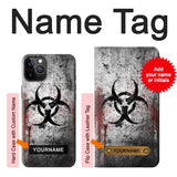 iPhone 12 Pro, 12 Hard Case Biohazards Biological Hazard with custom name