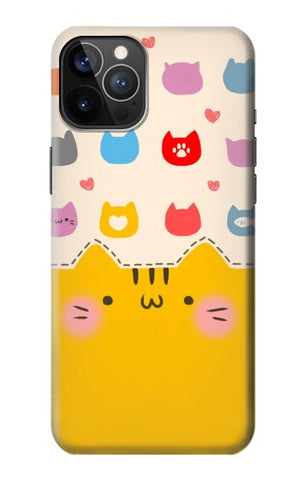 iPhone 12 Pro, 12 Hard Case Cute Cat Pattern