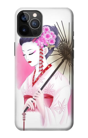iPhone 12 Pro, 12 Hard Case Devushka Geisha Kimono