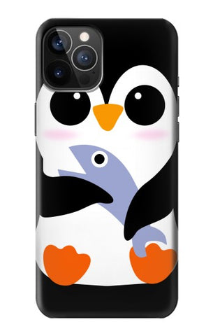 iPhone 12 Pro, 12 Hard Case Cute Baby Penguin