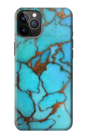 iPhone 12 Pro, 12 Hard Case Aqua Turquoise Rock