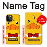 iPhone 12 Pro, 12 Hard Case Yellow Duck with custom name