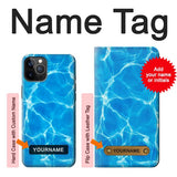 iPhone 12 Pro, 12 Hard Case Blue Water Swimming Pool with custom name