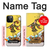 iPhone 12 Pro, 12 Hard Case Tarot Card The Fool with custom name