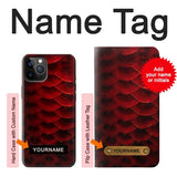 iPhone 12 Pro, 12 Hard Case Red Arowana Fish Scale with custom name