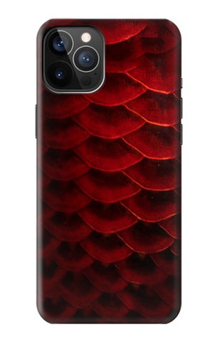 iPhone 12 Pro, 12 Hard Case Red Arowana Fish Scale