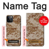 iPhone 12 Pro, 12 Hard Case Desert Digital Camouflage with custom name