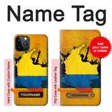 iPhone 12 Pro, 12 Hard Case Colombia Football Flag with custom name