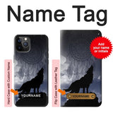 iPhone 12 Pro, 12 Hard Case Dream Catcher Wolf Howling with custom name