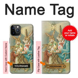 iPhone 12 Pro, 12 Hard Case Easter Rabbit Family with custom name