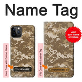 iPhone 12 Pro, 12 Hard Case Army Camo Tan with custom name