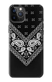 iPhone 12 Pro, 12 Hard Case Bandana Black Pattern