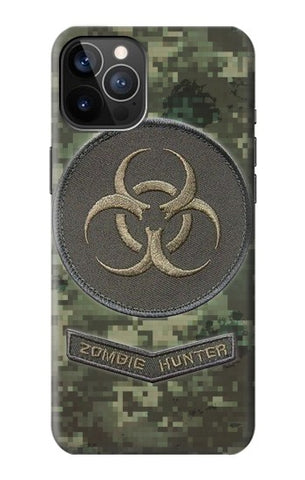 iPhone 12 Pro, 12 Hard Case Biohazard Zombie Hunter Graphic