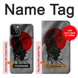 iPhone 12 Pro, 12 Hard Case Japan Flag Samurai with custom name