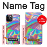 iPhone 12 Pro, 12 Hard Case Holographic Photo Printed with custom name