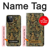 iPhone 12 Pro, 12 Hard Case William Morris Forest Velvet with custom name