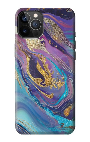 iPhone 12 Pro, 12 Hard Case Colorful Abstract Marble Stone