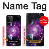 iPhone 12 Pro, 12 Hard Case Galaxy Outer Space Planet with custom name