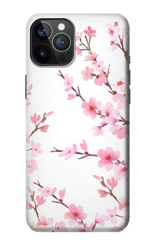 iPhone 12 Pro, 12 Hard Case Pink Cherry Blossom Spring Flower