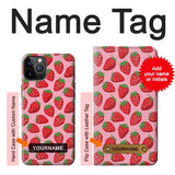 iPhone 12 Pro, 12 Hard Case Strawberry Pattern with custom name