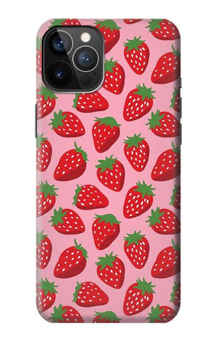 iPhone 12 Pro, 12 Hard Case Strawberry Pattern