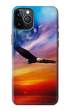 iPhone 12 Pro, 12 Hard Case Bald Eagle Flying Colorful Sky