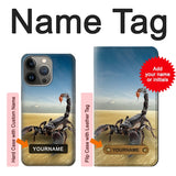 iPhone 13 Pro Hard Case Desert Scorpion with custom name