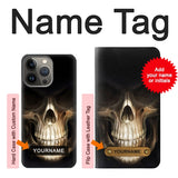 iPhone 13 Pro Hard Case Skull Face Grim Reaper with custom name