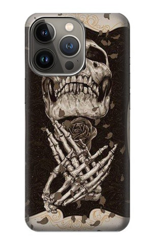 iPhone 13 Pro Hard Case Skull Rose