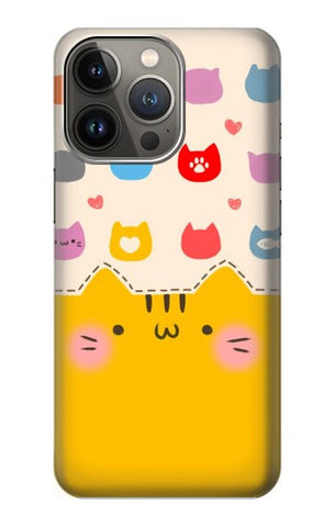 iPhone 13 Pro Hard Case Cute Cat Pattern