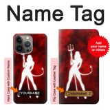 iPhone 13 Pro Hard Case Sexy Devil Girl with custom name
