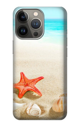 iPhone 13 Pro Hard Case Sea Shells Starfish Beach
