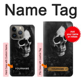 iPhone 13 Pro Hard Case Death Skull with custom name