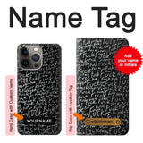 iPhone 13 Pro Hard Case Funny Words Blackboard with custom name