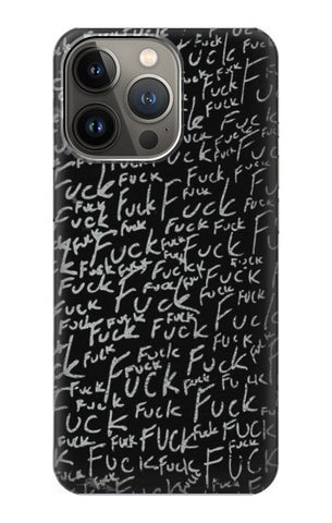 iPhone 13 Pro Hard Case Funny Words Blackboard
