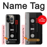 iPhone 13 Pro Hard Case Vintage Cassette Tape with custom name