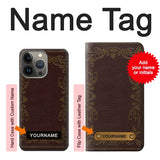 iPhone 13 Pro Hard Case Vintage Book Cover with custom name