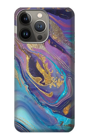 iPhone 13 Pro Hard Case Colorful Abstract Marble Stone