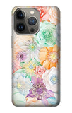 iPhone 13 Pro Hard Case Pastel Floral Flower