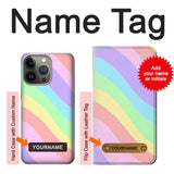 iPhone 13 Pro Hard Case Pastel Unicorn Summer Wave with custom name