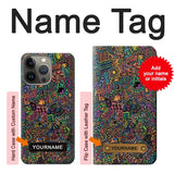 iPhone 13 Pro Hard Case Psychedelic Art with custom name