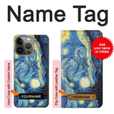 iPhone 13 Pro Max Hard Case Van Gogh Starry Nights with custom name