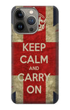 iPhone 13 Pro Max Hard Case Keep Calm and Carry On