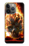 iPhone 13 Pro Max Hard Case Hell Fire Skull