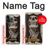 iPhone 13 Pro Max Hard Case Skull Rose with custom name
