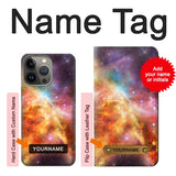 iPhone 13 Pro Max Hard Case Nebula Rainbow Space with custom name