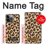 iPhone 13 Pro Max Hard Case Leopard Pattern Graphic Printed with custom name