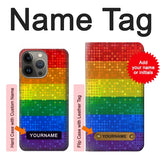 iPhone 13 Pro Max Hard Case Rainbow Gay LGBT Pride Flag with custom name