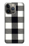 iPhone 13 Pro Max Hard Case Black and White Buffalo Check Pattern