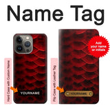 iPhone 13 Pro Max Hard Case Red Arowana Fish Scale with custom name